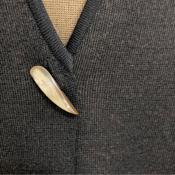 Black with Brown, Sweater Vest and Sweater Pants Suit by Spanner. Women’s Tall - Picture 7 of 14